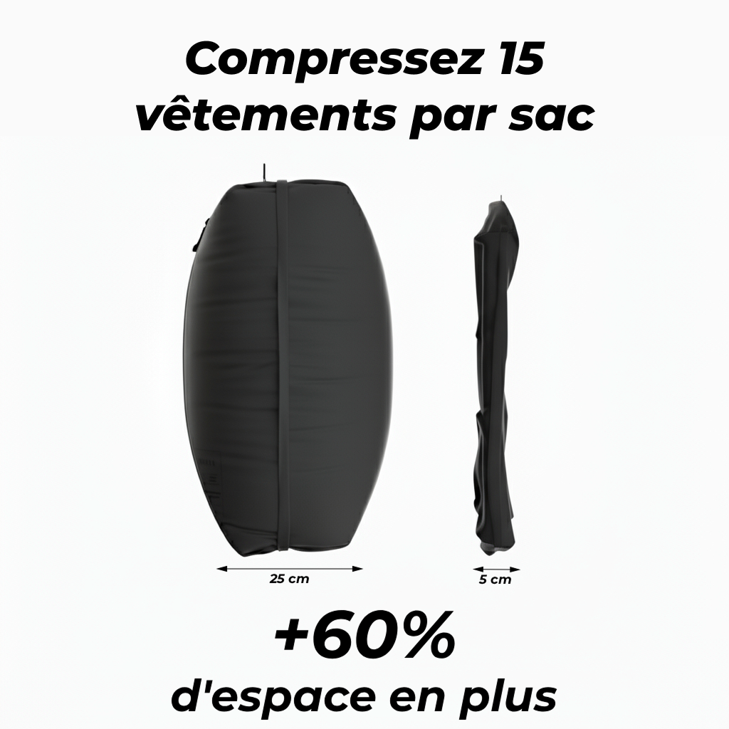 AeroKit Pro – Sac de Compression avec Pompe Électrique