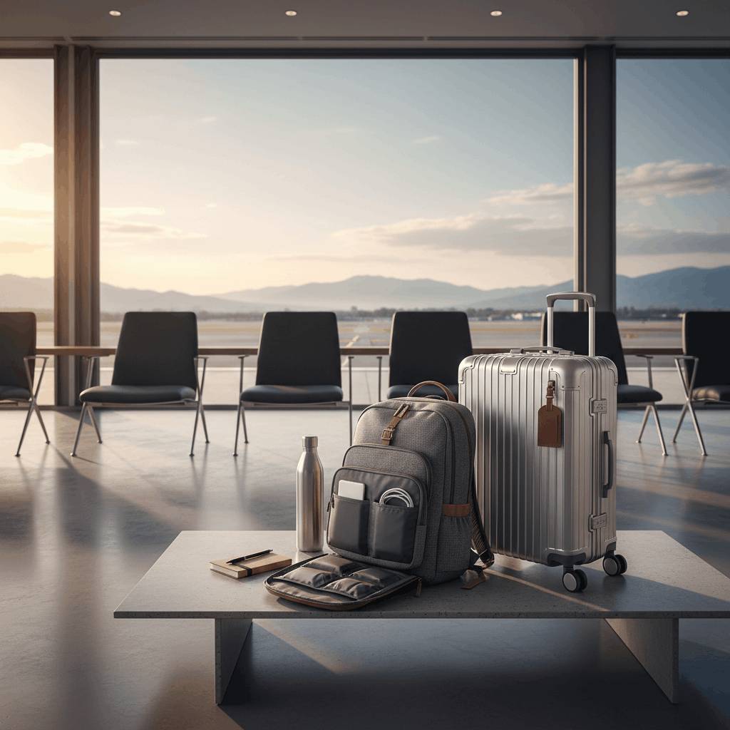 Bagages posés à l'aéroport