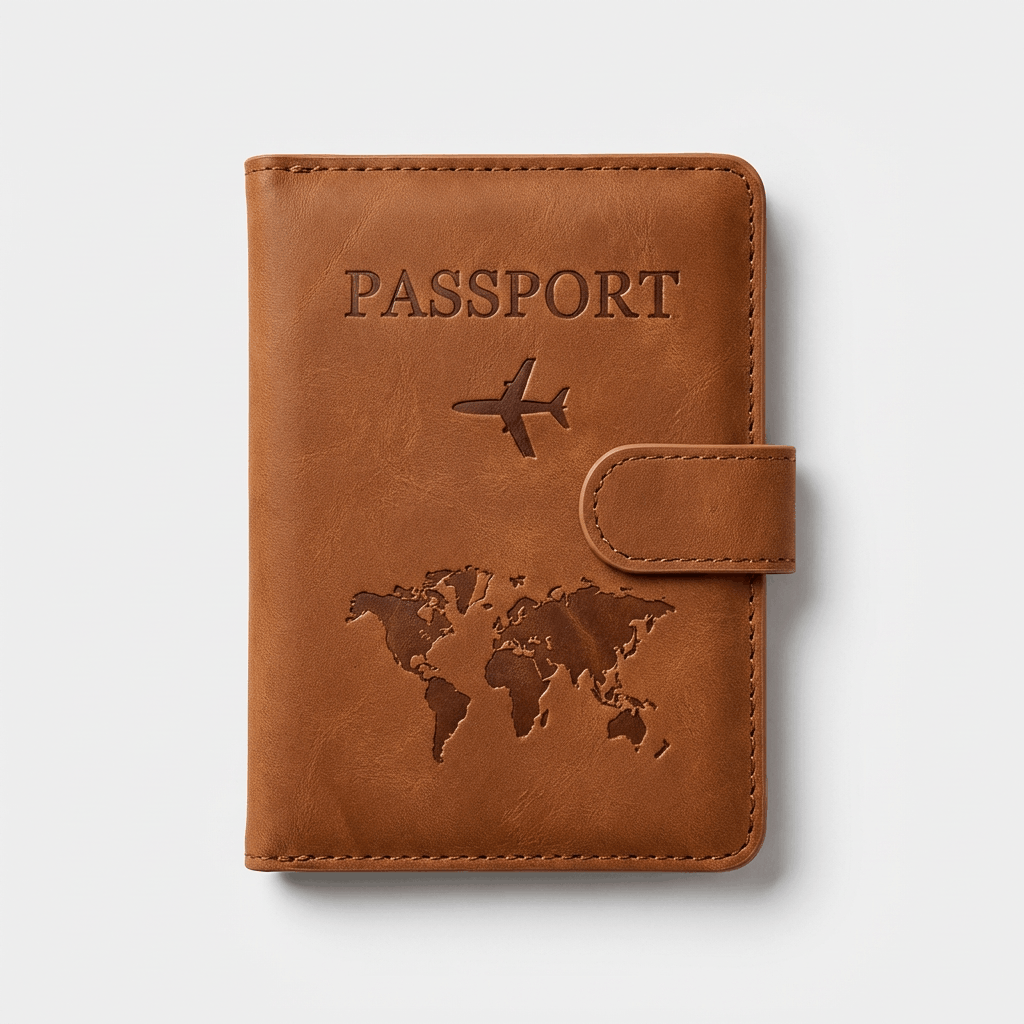 étui à passeport fermé de face